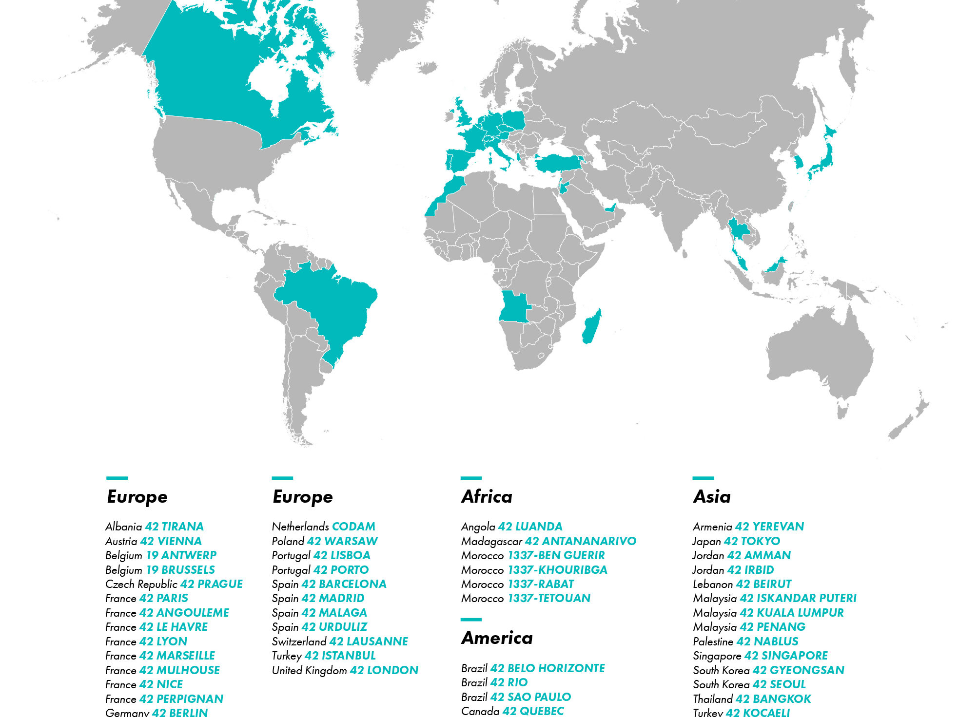 Una red internacional